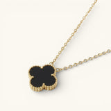 Clover Black Necklace