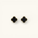 Clover Black Earrings
